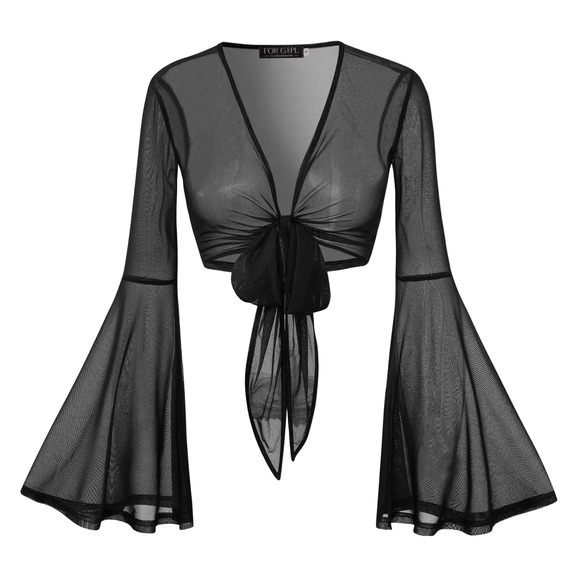 Dark Coquette Whismigoth Mesh Sheer Cardigan Witchy Boho Vampire Ren Faire Large - Picture 1 of 5